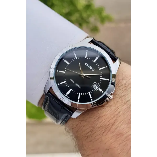 Casio CSISTE7 Kasası Gümüş Kordonu Siyah Renk Hediye Paketli Erkek Kol Saati