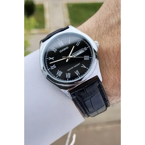 Casio CSISTE8 Kasası Gümüş Kordonu Siyah Renk Hediye Paketli Erkek Kol Saati