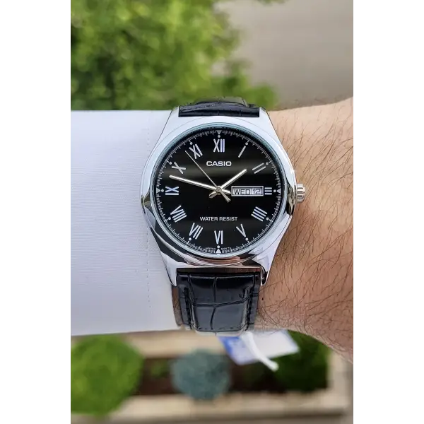 Casio CSISTE8 Kasası Gümüş Kordonu Siyah Renk Hediye Paketli Erkek Kol Saati