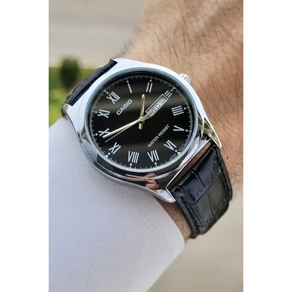 Casio CSISTE8 Kasası Gümüş Kordonu Siyah Renk Hediye Paketli Erkek Kol Saati