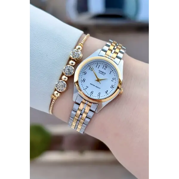 Casio Gold Gümüş Renk Garantili Rakamlı Kadın Kol Saati