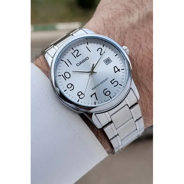 Casio CSISTE204 Gümüş Renk Takvimli Hediye Paketli Erkek Kol Saati