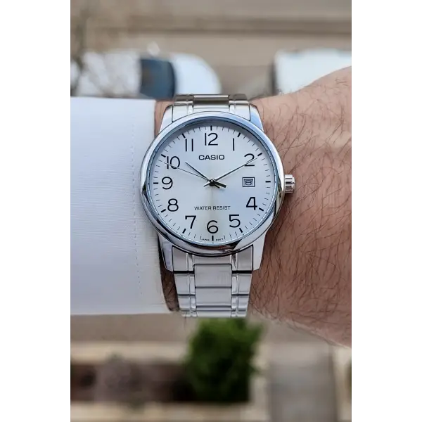 Casio CSISTE204 Gümüş Renk Takvimli Hediye Paketli Erkek Kol Saati