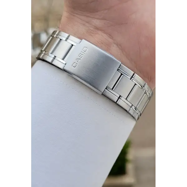 Casio CSISTE204 Gümüş Renk Takvimli Hediye Paketli Erkek Kol Saati