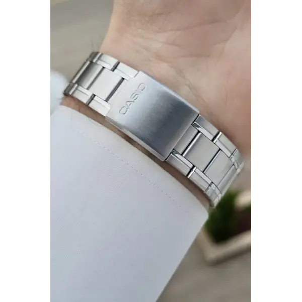 Casio CSISTE222 Kadranı Siyah Kordonu Gümüş Renk Erkek Kol Saati