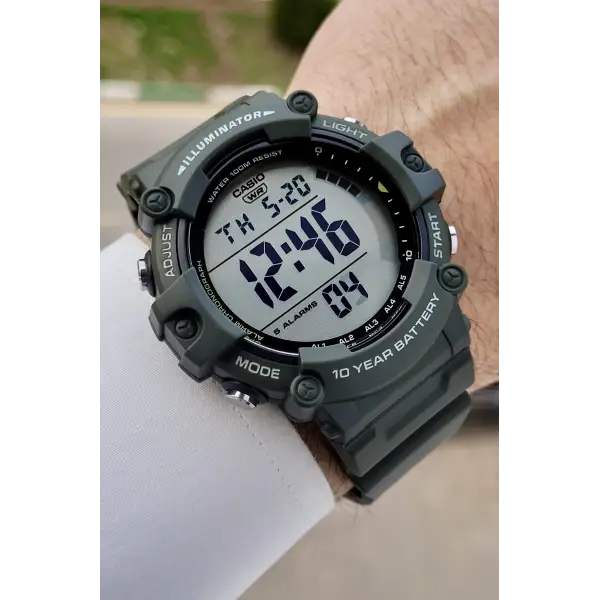 Casio Silikon Kordon 100 M Su Geçirmez Erkek Kol Saati 2 Yıl Garantili