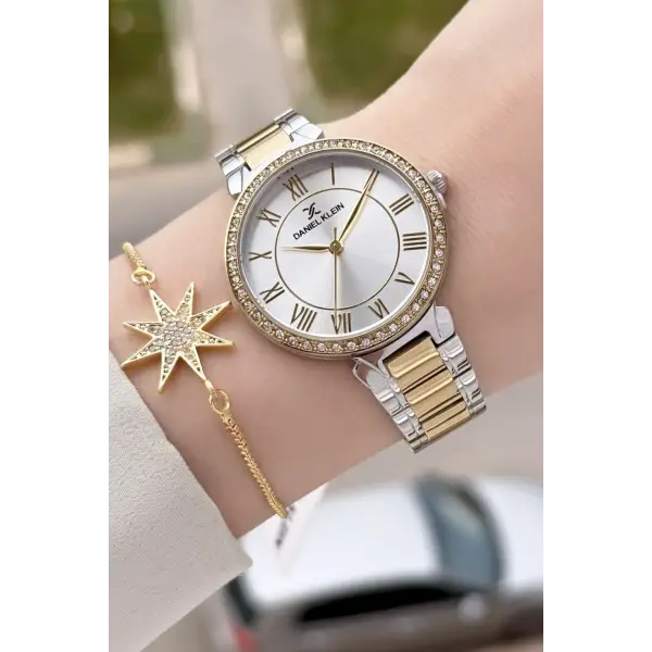 Daniel Klein DK3ISTE458 Sarı Gümüş Renk Kadın Kol Saati ve Bileklik