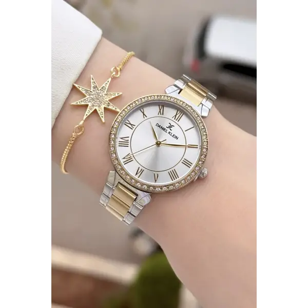 Daniel Klein DK3ISTE458 Sarı Gümüş Renk Kadın Kol Saati ve Bileklik