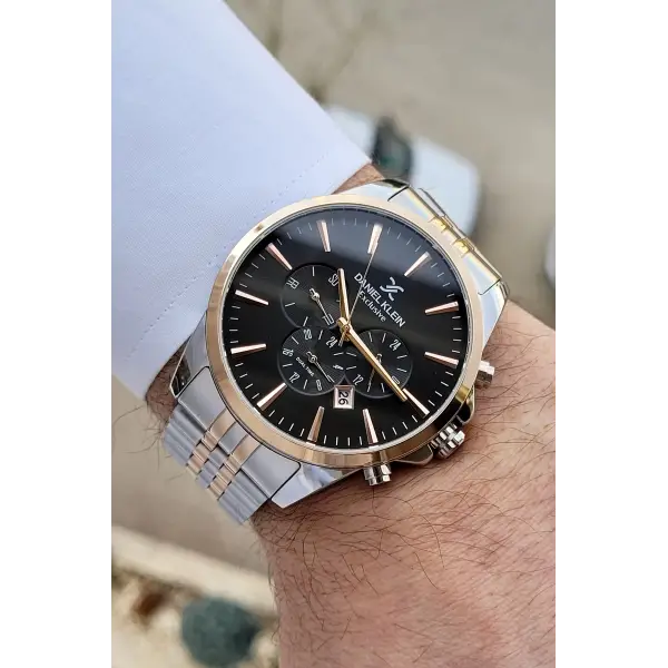 Daniel Klein DKISTE394 Rose Gümüş Renk iç Göstergeleri Aktif Fonksiyonlu 2 Yıl Garantili Erkek Kol Saati