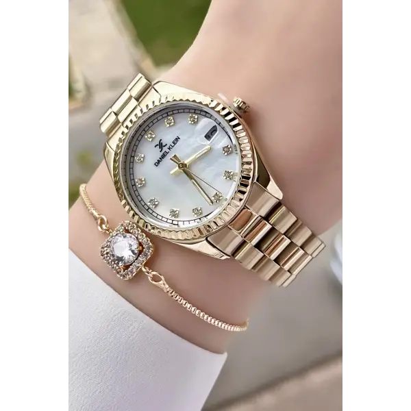 Daniel Klein DKISTE445 Marka Takvimli Bayan Kol Saati Bileklik Hediyeli