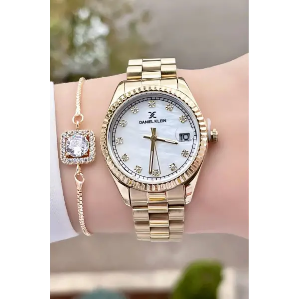 Daniel Klein DKISTE445 Marka Takvimli Bayan Kol Saati Bileklik Hediyeli