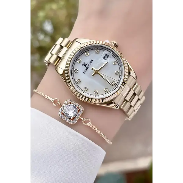 Daniel Klein DKISTE445 Marka Takvimli Bayan Kol Saati Bileklik Hediyeli