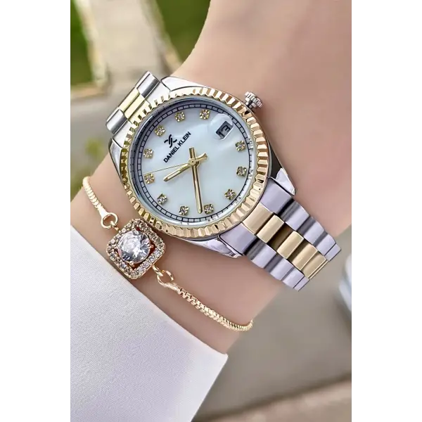 Daniel Klein DKISTE448 Marka Takvimli Bayan Kol Saati Bileklik Hediyeli