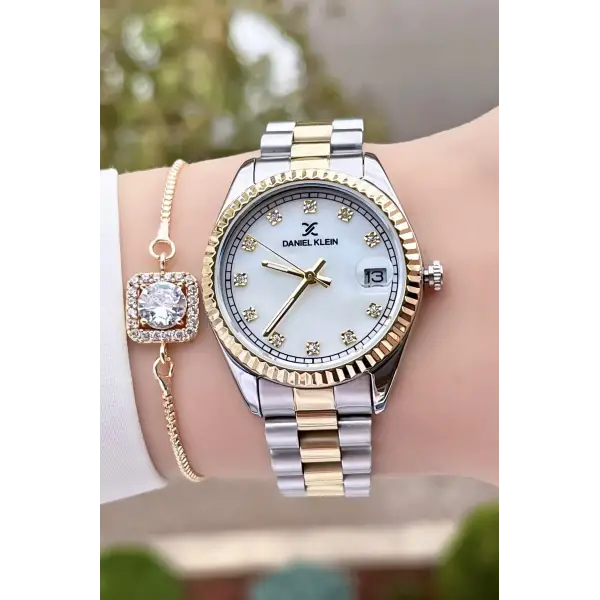 Daniel Klein DKISTE448 Marka Takvimli Bayan Kol Saati Bileklik Hediyeli