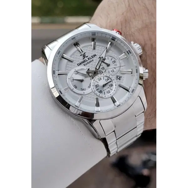 Daniel Klein DKISTE773 Gümüş Renk İç Göstergeleri Aktif Erkek Kol Saati