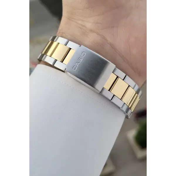 Casio CSISTE104 Gold Gümüş Renk Hediye Paketli Erkek Kol Saati