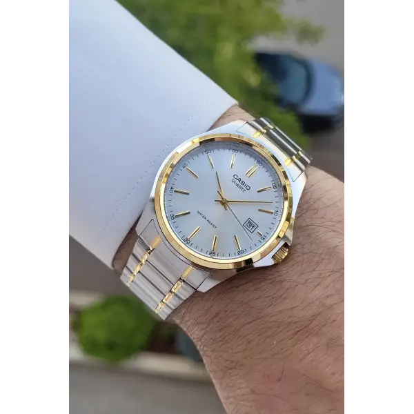 Casio CSISTE50 Gold Gümüş Renk Hediye Paketli Erkek Kol Saati