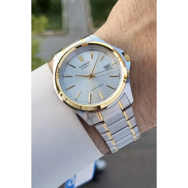 Casio CSISTE50 Gold Gümüş Renk Hediye Paketli Erkek Kol Saati