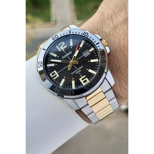 Casio CSISTE121 Gold Gümüş Renk Erkek Kol Saati