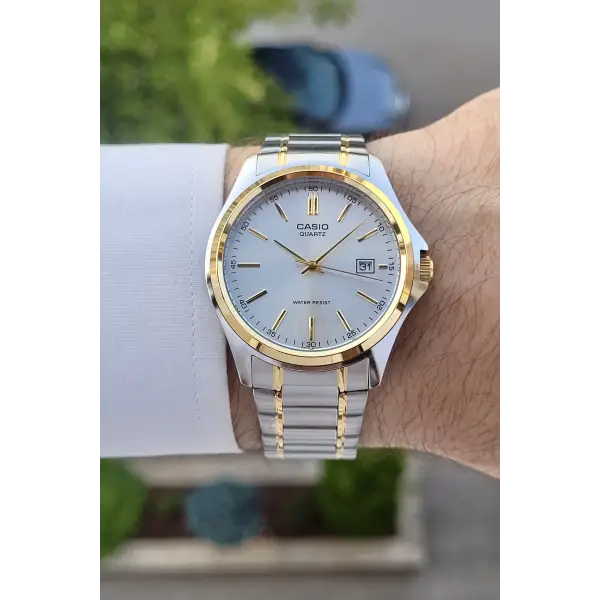 Casio CSISTE50 Gold Gümüş Renk Hediye Paketli Erkek Kol Saati