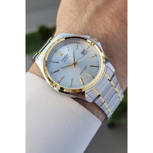 Casio CSISTE50 Gold Gümüş Renk Hediye Paketli Erkek Kol Saati