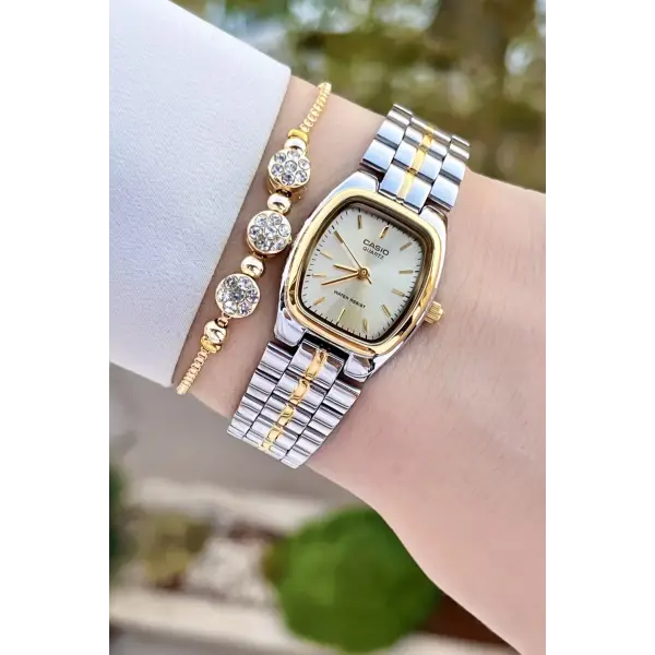 Casio CSISTE157 Gold Gümüş Renk Kadın Kol Saati