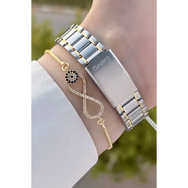 Casio CSISTE64 Gold Gümüş Renk Hediye Paketli Kadın Kol Saati