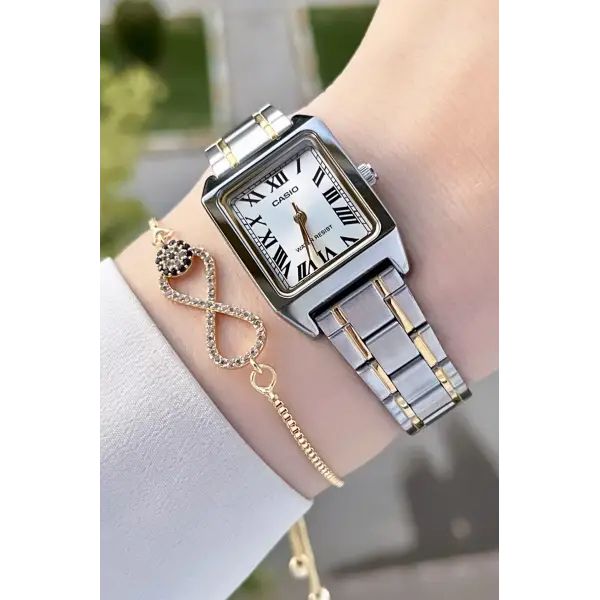 Casio CSISTE45 Gold Gümüş Renk Hediye Paketli Kadın Kol Saati