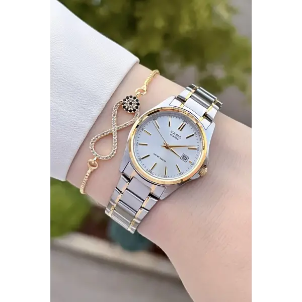 Casio CSISTE64 Gold Gümüş Renk Hediye Paketli Kadın Kol Saati