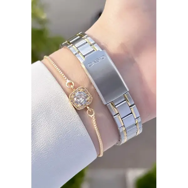 Casio CSISTE39 Gold Gümüş Renk Hediye Paketli Kadın Kol Saati