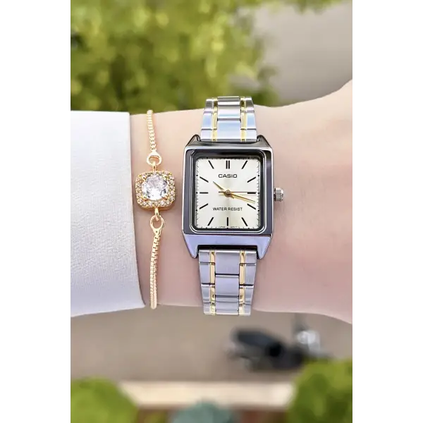 Casio CSISTE39 Gold Gümüş Renk Hediye Paketli Kadın Kol Saati