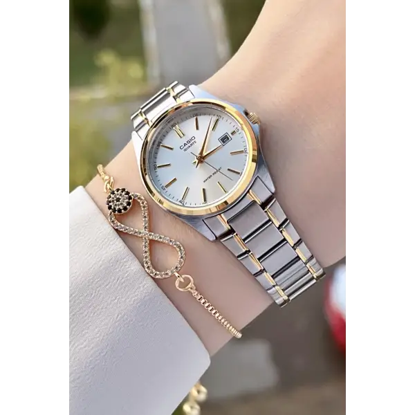 Casio CSISTE64 Gold Gümüş Renk Hediye Paketli Kadın Kol Saati