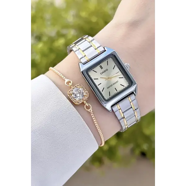 Casio CSISTE39 Gold Gümüş Renk Hediye Paketli Kadın Kol Saati