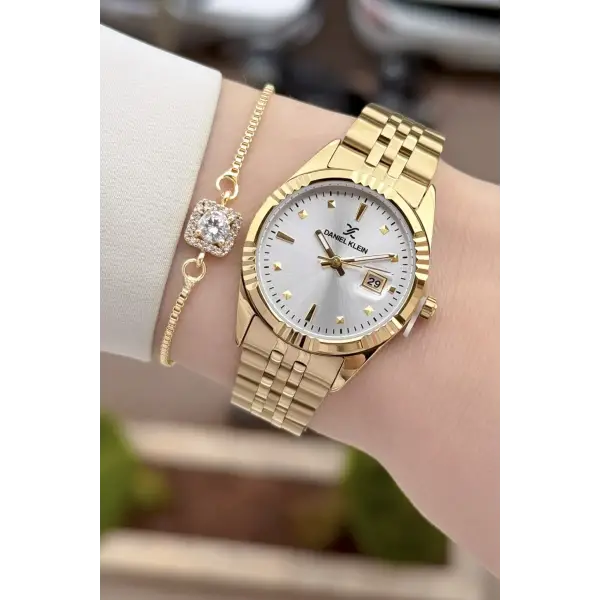 Gold Renk 30 Mm Hediye Paketli Kadın Kol Saati