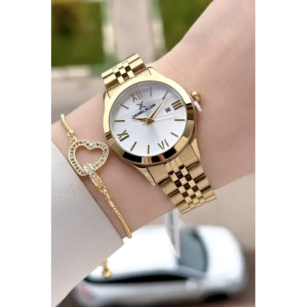 Gold Renk 32 Mm Hediye Paketli Kadın Kol Saati