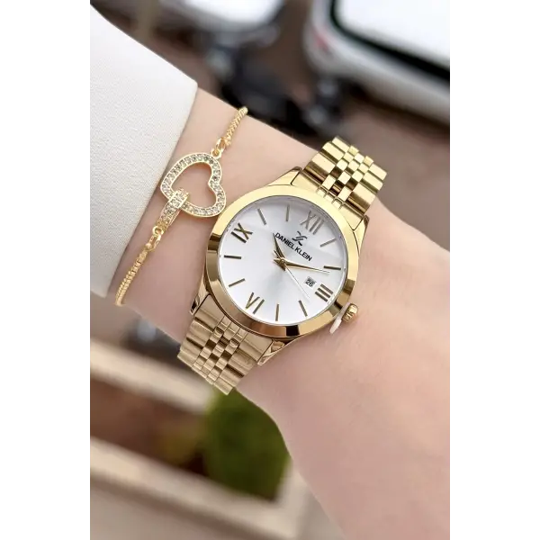 Gold Renk 32 Mm Hediye Paketli Kadın Kol Saati