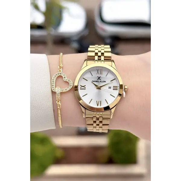 Gold Renk 32 Mm Hediye Paketli Kadın Kol Saati