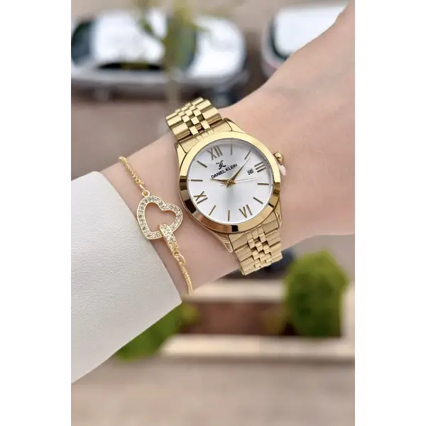 Gold Renk 32 Mm Hediye Paketli Kadın Kol Saati
