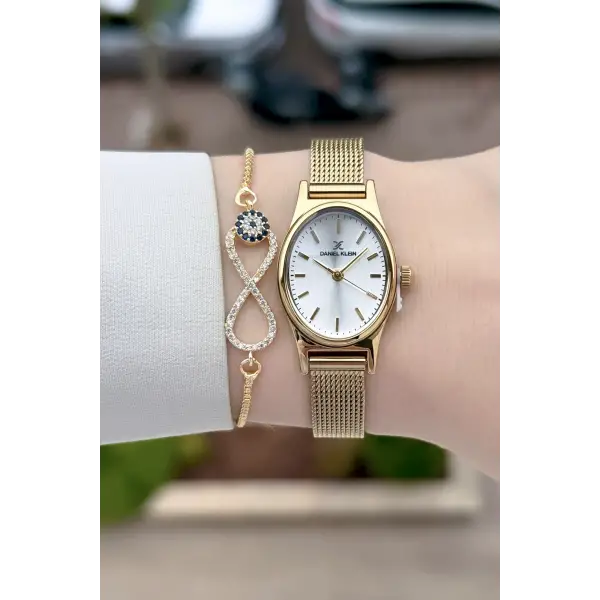 Gold Renk Hediye Paketli 21 Mm Kadın Kol Saati