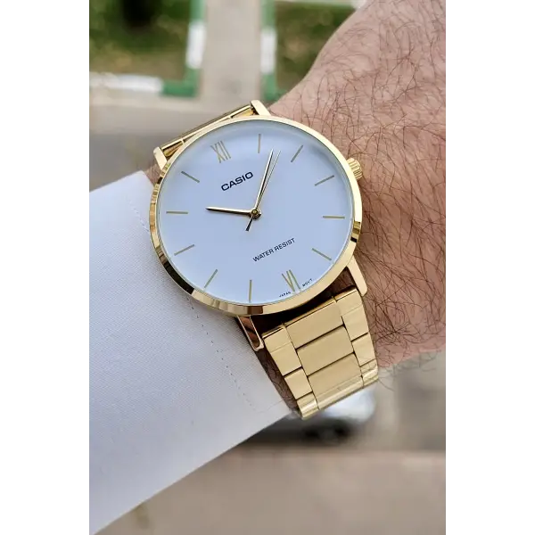 Casio CSISTE202 Gold Renk Hediye Paketli Erkek Kol Saati