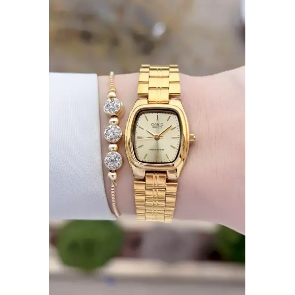 Casio Gold Renk Hediye Paketli Kadın Kol Saati