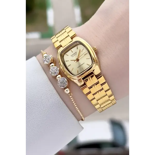 Casio Gold Renk Hediye Paketli Kadın Kol Saati