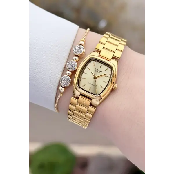 Casio Gold Renk Hediye Paketli Kadın Kol Saati