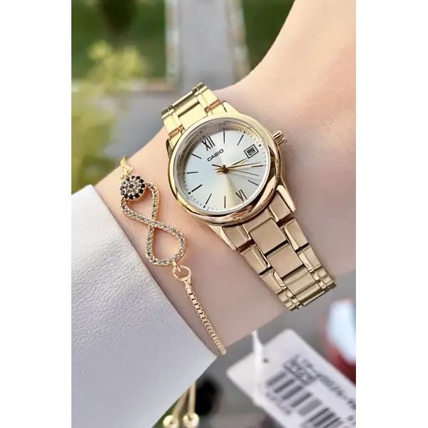 Casio CSISTE71 Gold Renk Hediye Paketli Kadın Kol Saati