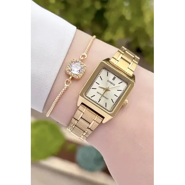 Casio CSISTE38 Gold Renk Hediye Paketli Kadın Kol Saati