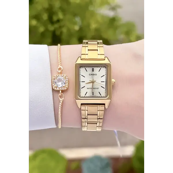 Casio CSISTE38 Gold Renk Hediye Paketli Kadın Kol Saati