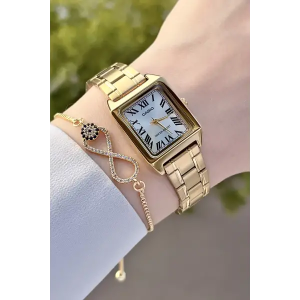 Casio CSISTE68 Gold Renk Hediye Paketli Kadın Kol Saati