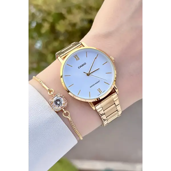 Casio CSISTE86 Gold Renk Hediye Paketli Kadın Kol Saati