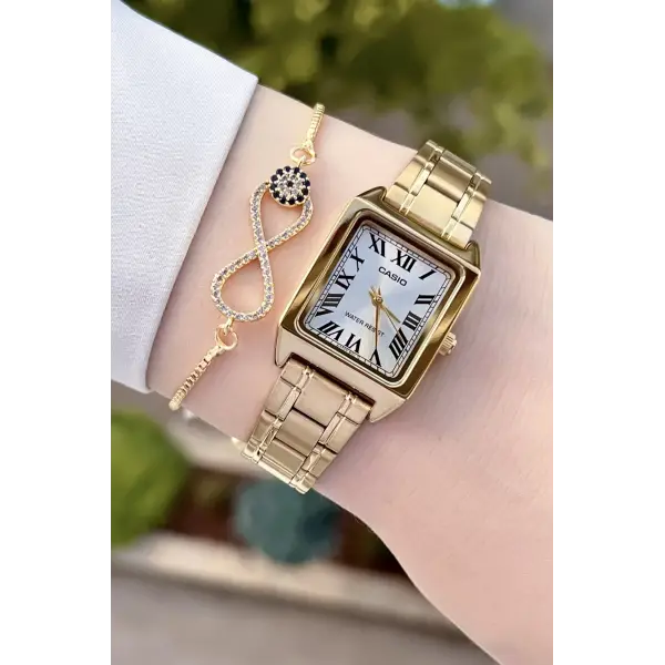 Casio CSISTE68 Gold Renk Hediye Paketli Kadın Kol Saati