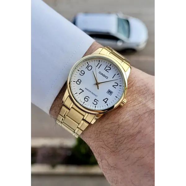 Casio Gold Renk Takvimli Hediye Paketli Erkek Kol Saati